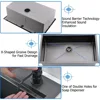 33 Inch Drop in Kitchen Sink, 16 Gauge Black Stainless Steel Sink Workstation Deep Kitchen Sink, Single Bowl Kitchen Sink Basin 4