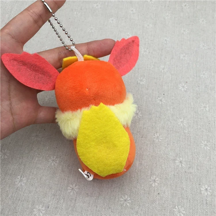21PCs/set Pokemon Charmander Eevee Plush Doll Pendant Stuffed Bulbasaur Squirtle Pendant Plush Keychain