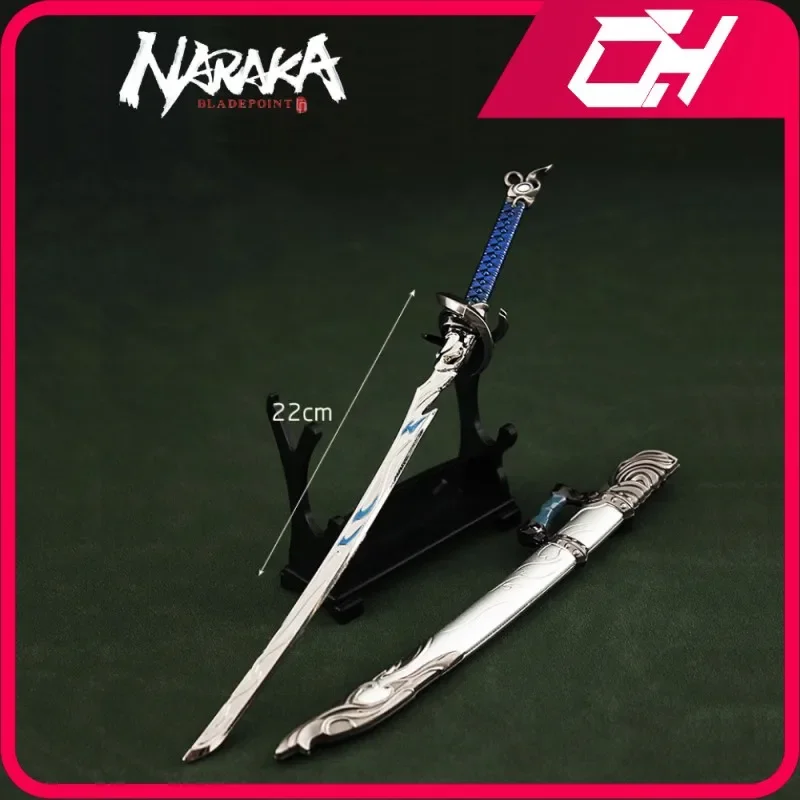 

Naraka:Bladepoint Weapon Katana Melee Gale's Edge Game Keychain Swords Butterfly Knife Katana Justina Gu Weapon Model Gift Toys