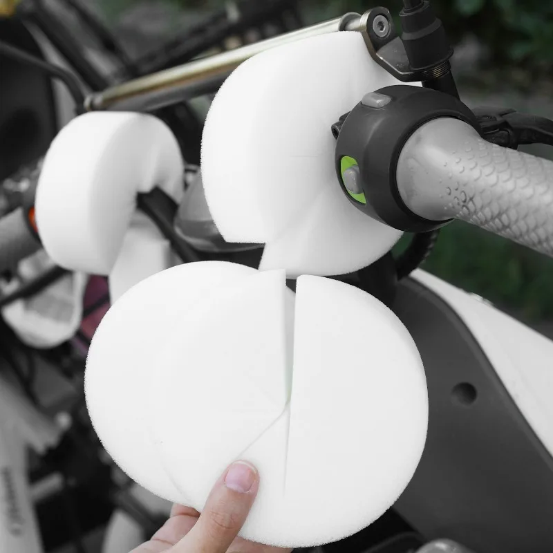 Motorcycle Windproof Cotton Wavy Face Grips Gloves 360-degree No Dead Angle Block Cold Air Thicken High-density Grips Gloves