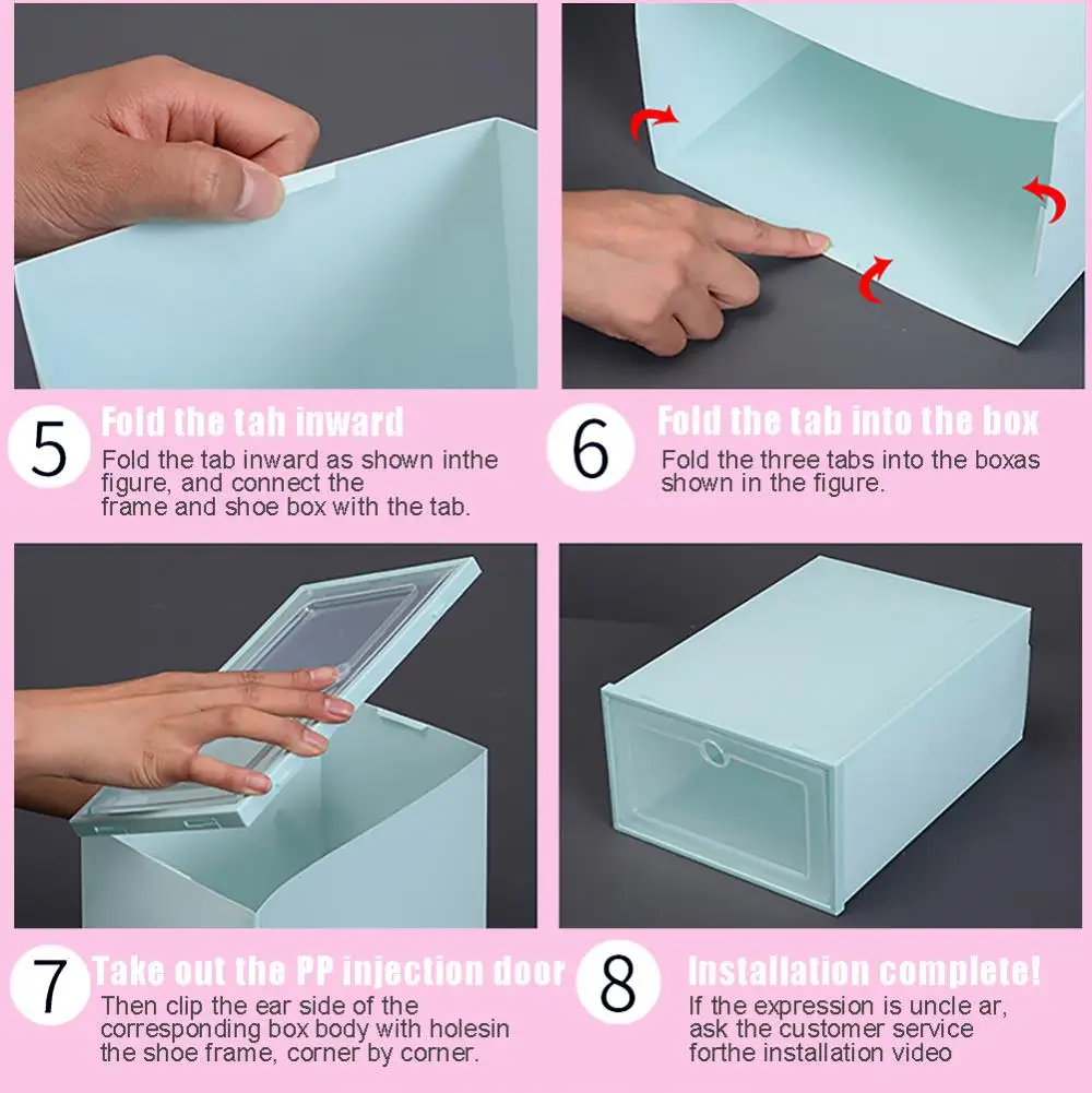 20 Pièces De Boîte À Chaussures Transparente Épaissie Chaussures De Rangement Portables Pour La