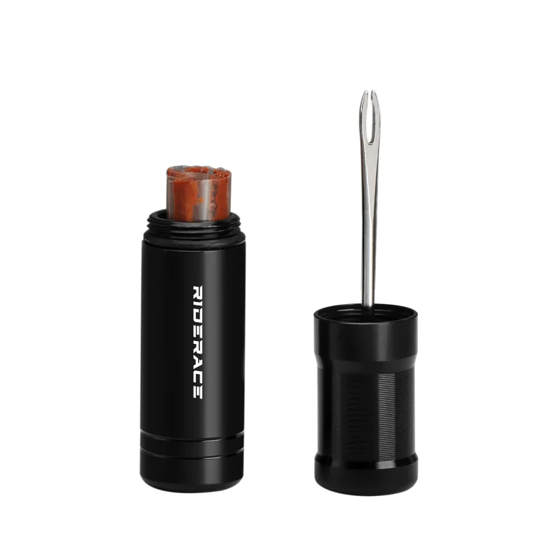 Universal Bicycle Tire Repair Kit with Tubeless Tyre Sealant and Drill Set for Mountain and Road Cycling
