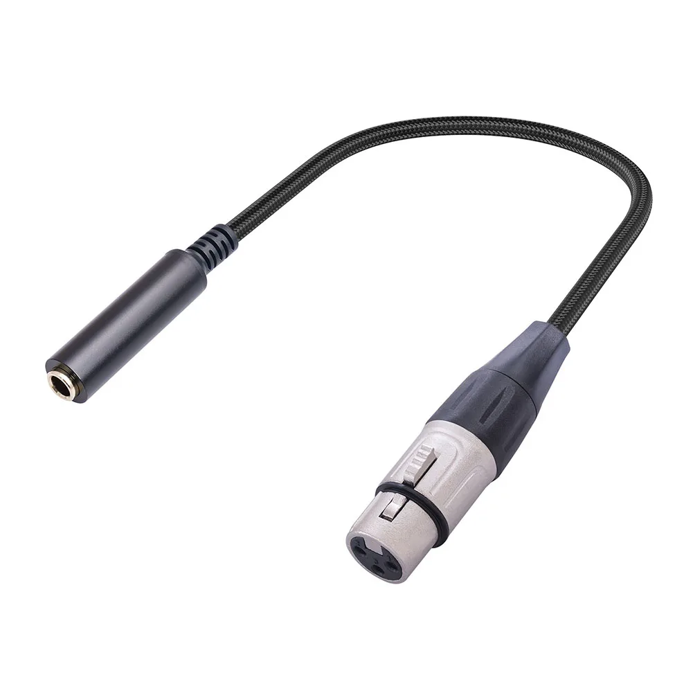 Noise Free XLR to 1/4 Inch Female Cable Professional Audio Adapter 3 Pin Female XLR to 6 35mm TRS Converter audio adapter set