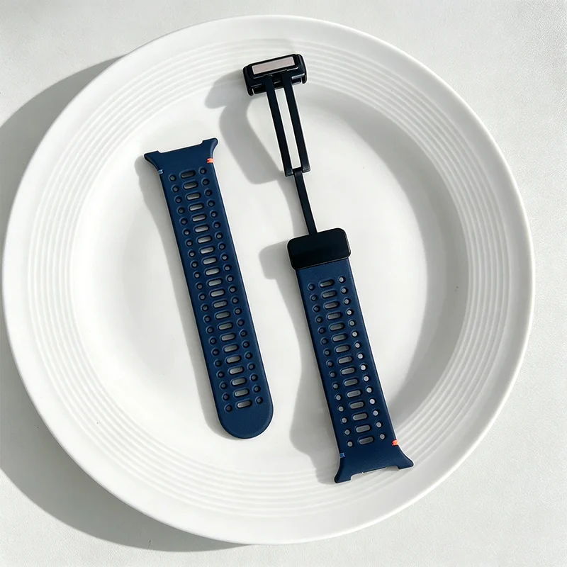 Sport Silicone Band with Magnetic Clasp - Breathable, Sweatproof, Lightweight Design