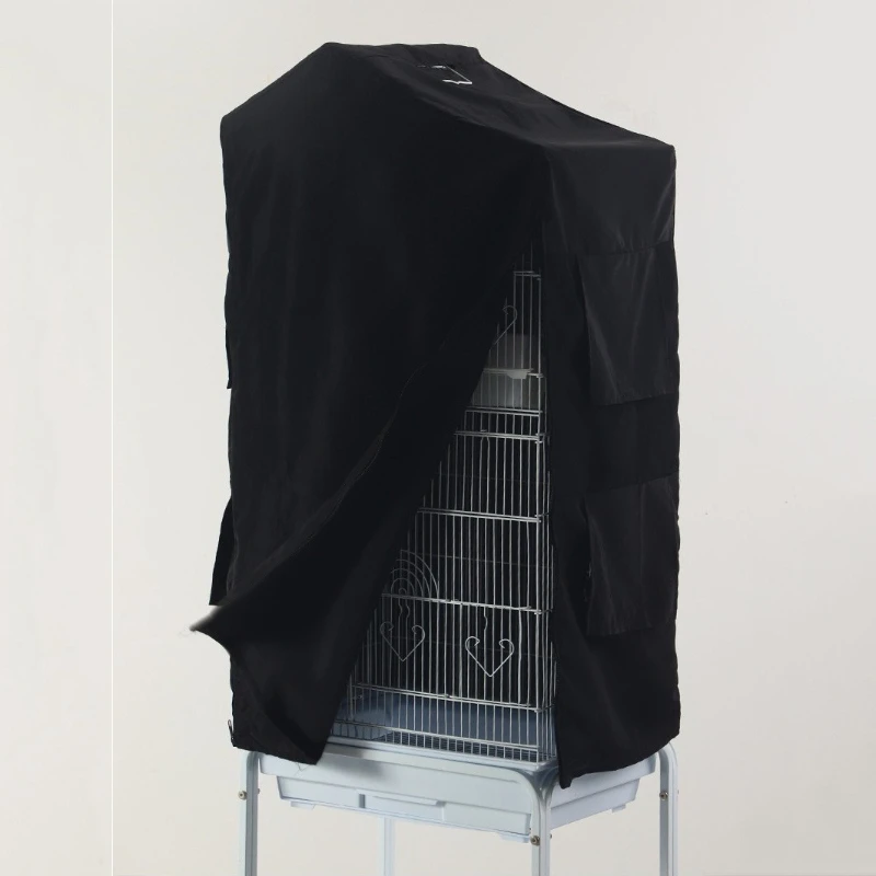 Picture of Zippered Bird Cage Cover Light Blocking Waterproof Parrot Cage Protect ...