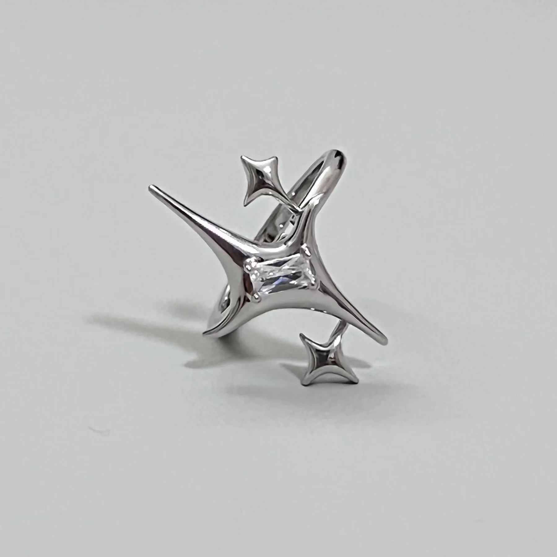 Harajuku Y2k Accessories Shiny Star Cross Irregular Crystal