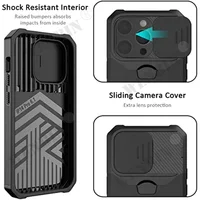 Case For iPhone 17 16 15 14 13 12 Pro Max Plus 8 7 Plus Mini Heavy Duty Protection With Sliding Camera Cover And Card Clip Cover - Image 3