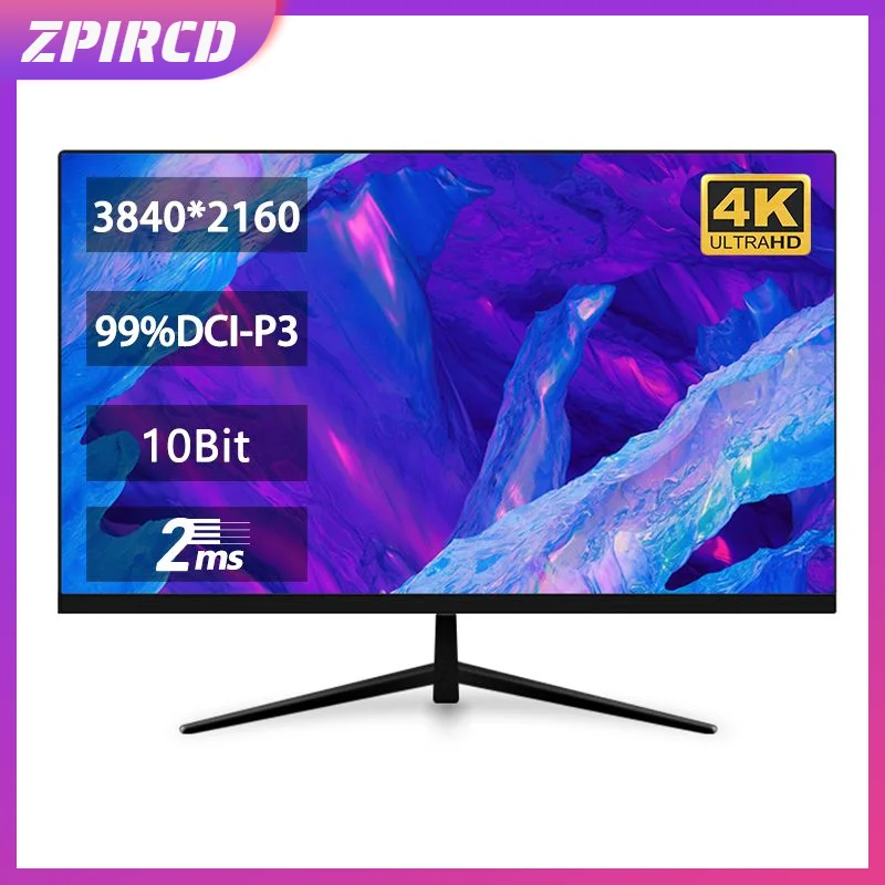 27インチ4Kゲームモニター,3840x2160p,Hdr,60hz,99 srgb,10ビット,ローブルー,ライト,フラットパネル