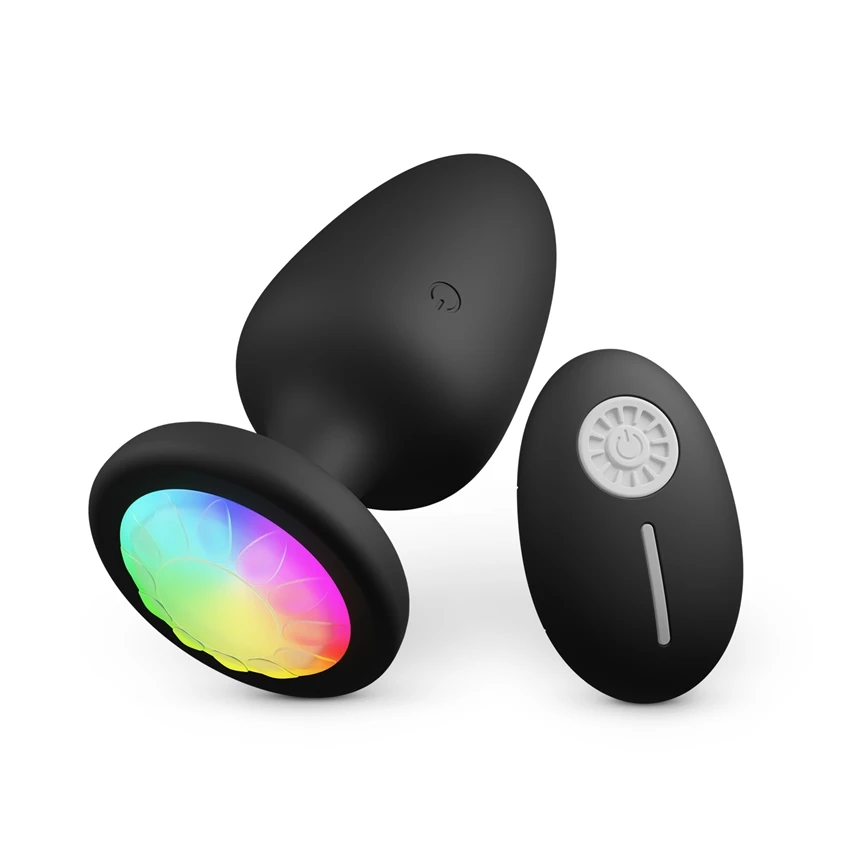 Wireless Remote Led Light Anal Vibrator Sex Toy For Men Women Anal Plug Male Prostate Massage Vagina Vibrator Anus Butt Plug 18 5