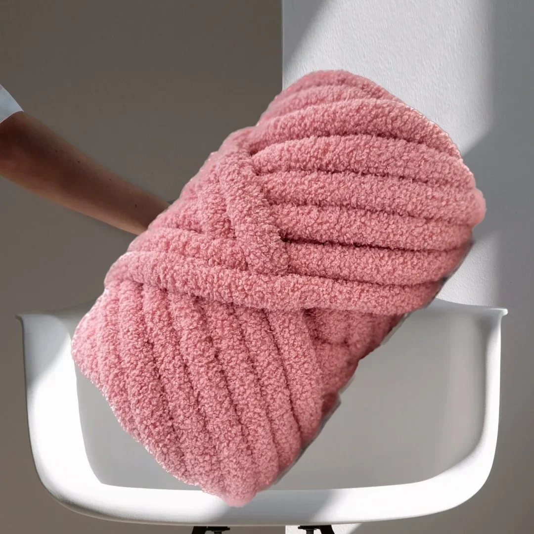New Teddy Fleece Lamb Fleece Braided Thread Core Gauze Strip Thick Cloth Strip DIY Bag Thread Bulk Yarn Wool Yarn 1kg 3