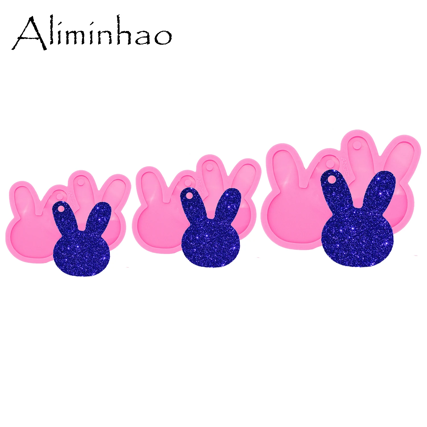DY0409 L/M/S kaninchen form Handgemachte DIY epoxy ohrring form Silikon Formen Ohrring Buny Medium frauen schmuckstück mode schmuck
