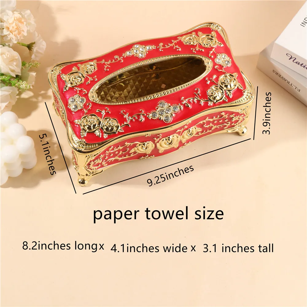European-style tissue box_creative acrylic retro living room kitchen drawer box_hotel KTV bathroom bar storage box 6