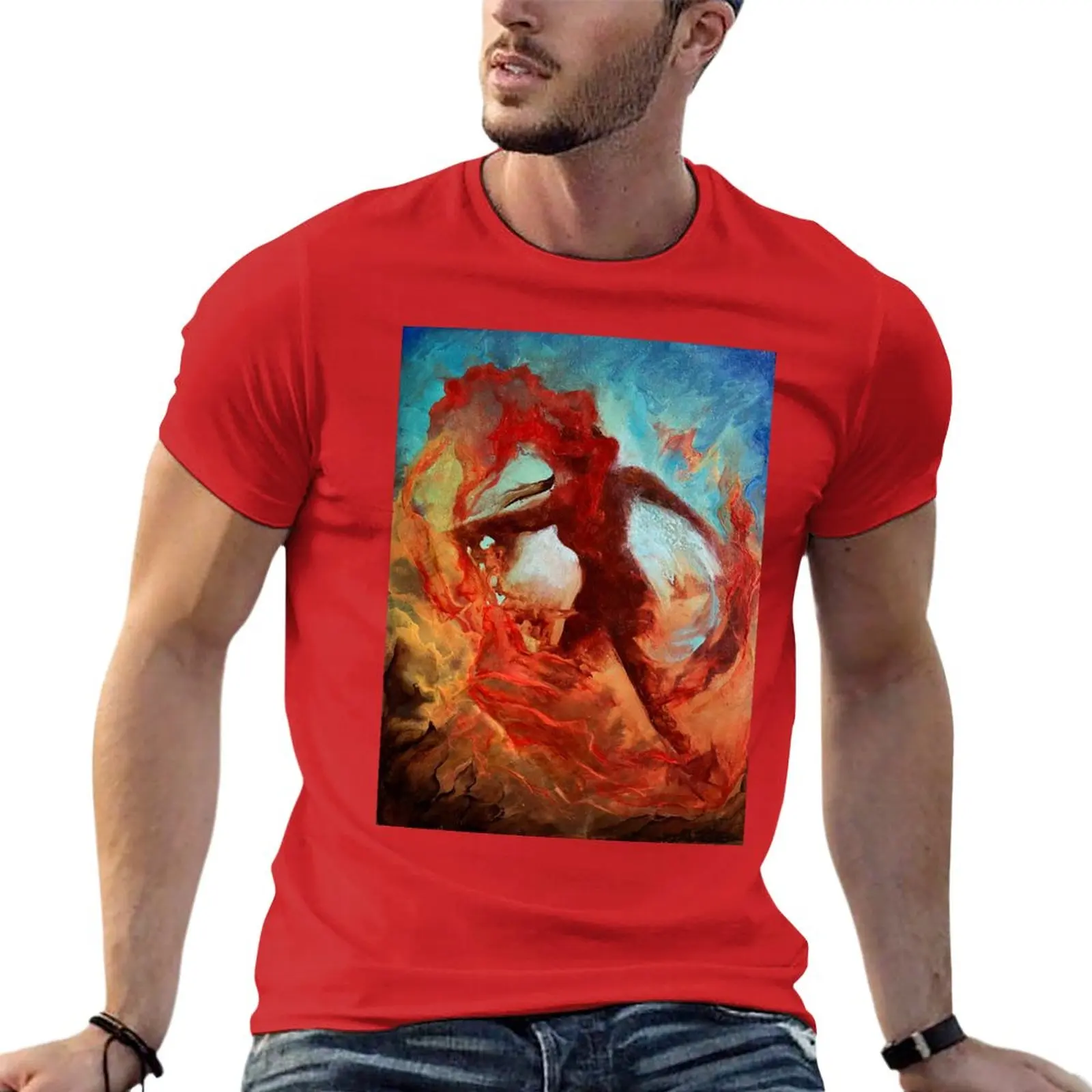 

New Dancing with Fire T-Shirt Tee shirt custom t shirts design your own graphics t shirt anime men graphic t shirts