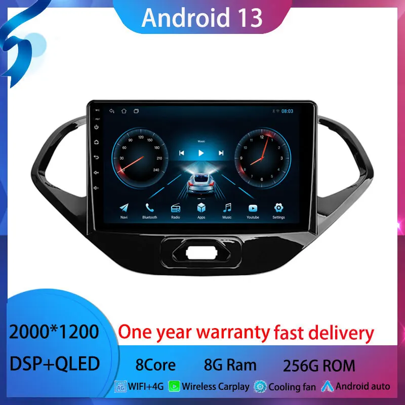 

Android 13 For Ford Figo 2015 - 2018 Car Radio Multimedia Video Player Android auto wireless adapter