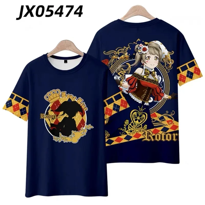 NEW!! Kawaii Lovelive! 3d printing T-shirt summer fashion around neck short sleeve popular anime japanese streetwear