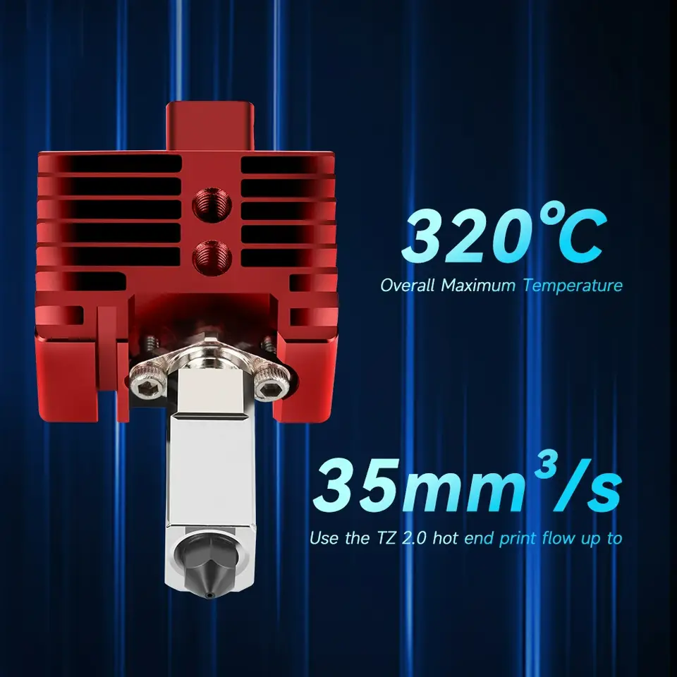 Complete Hotend Assembly Hotend For Bambu Lab X1 X1C P1P P1S with Fan Upgrade 2.0 with Nozzle Complete Bamboo Lab X1 Carbon image 3