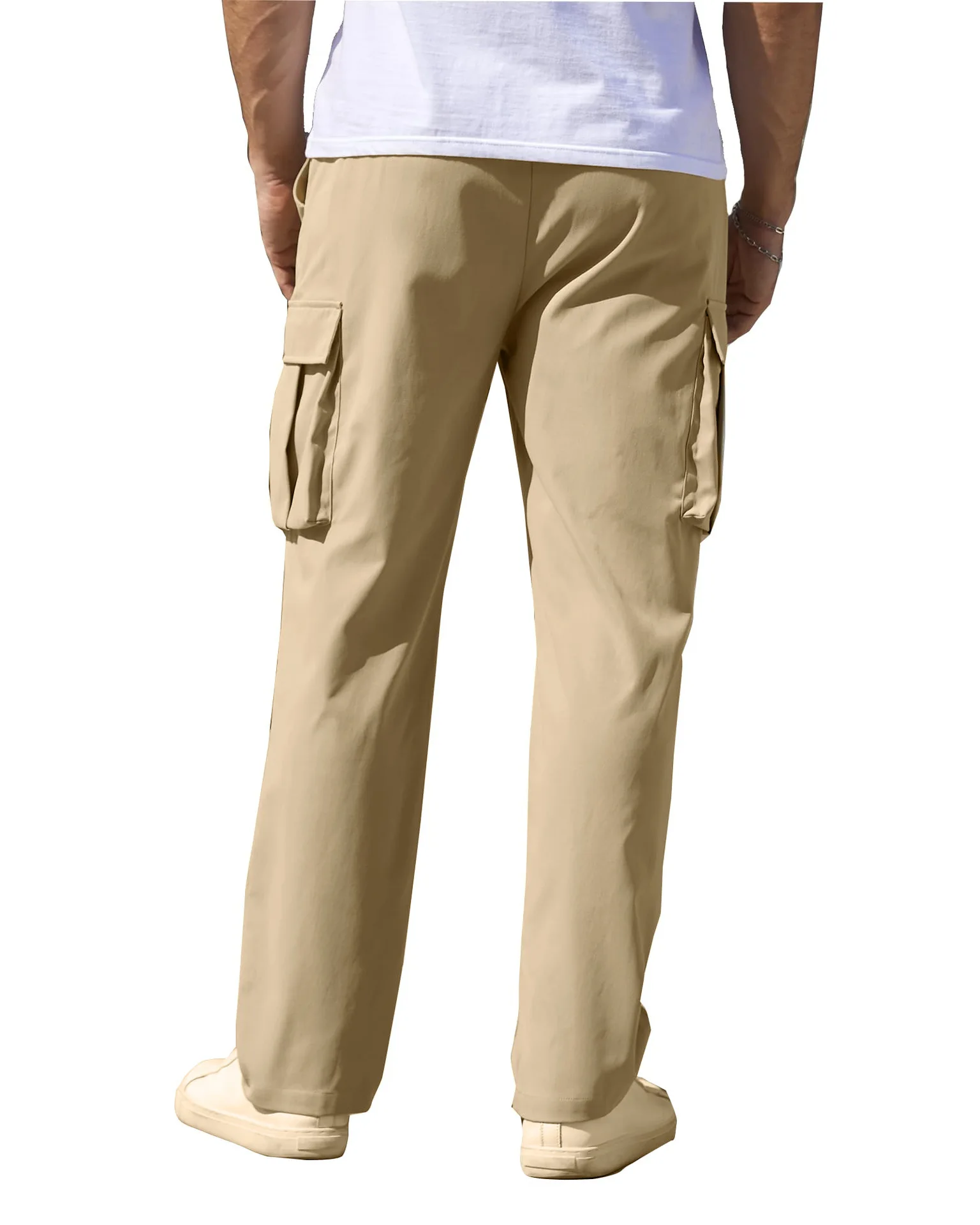 Summer Fishing Pants, Men's Breathable Multi Pocket Pants, Travel Windproof Hiking Loose Casual Workwear Pants