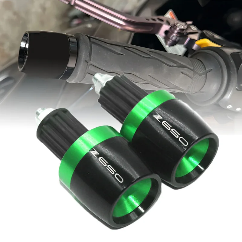 

For KAWASAKI Z650 Z 650 2010-2019 Motorcycle CNC 7/8"22MM Grips Handle Bar Cap End Plugs