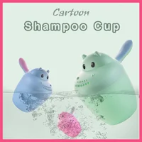 Cartoon Infan Shampoo Cup Shower Water Baby Bath Caps Children ing   Spoons Child Washing Hair  Kids  Tool
