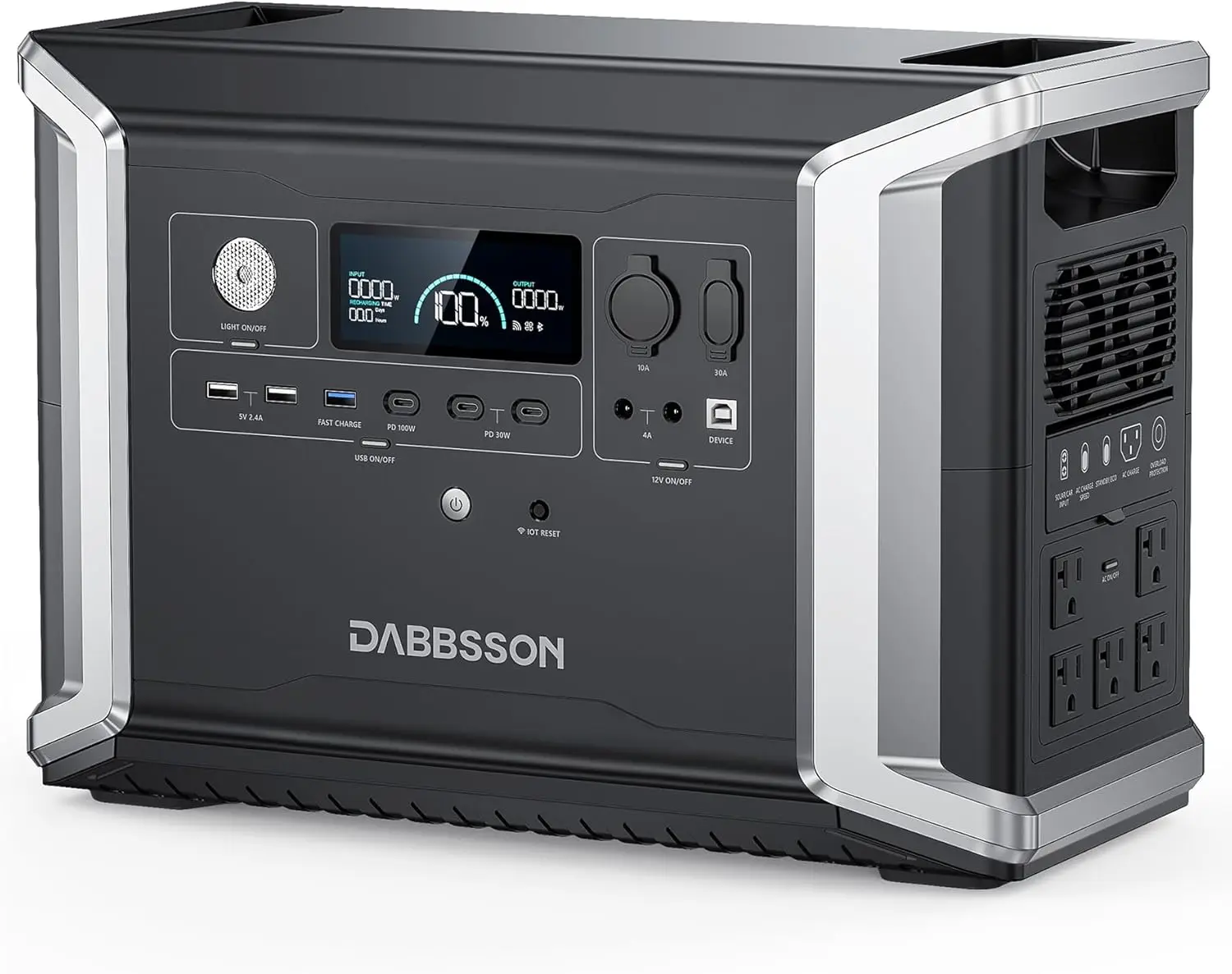 Portable Power Station DBS2300, 2330Wh EV Semi-solid State LiFePO4 Home Battery Backup, Max 8330Wh, 5&times;2200W AC Outlets