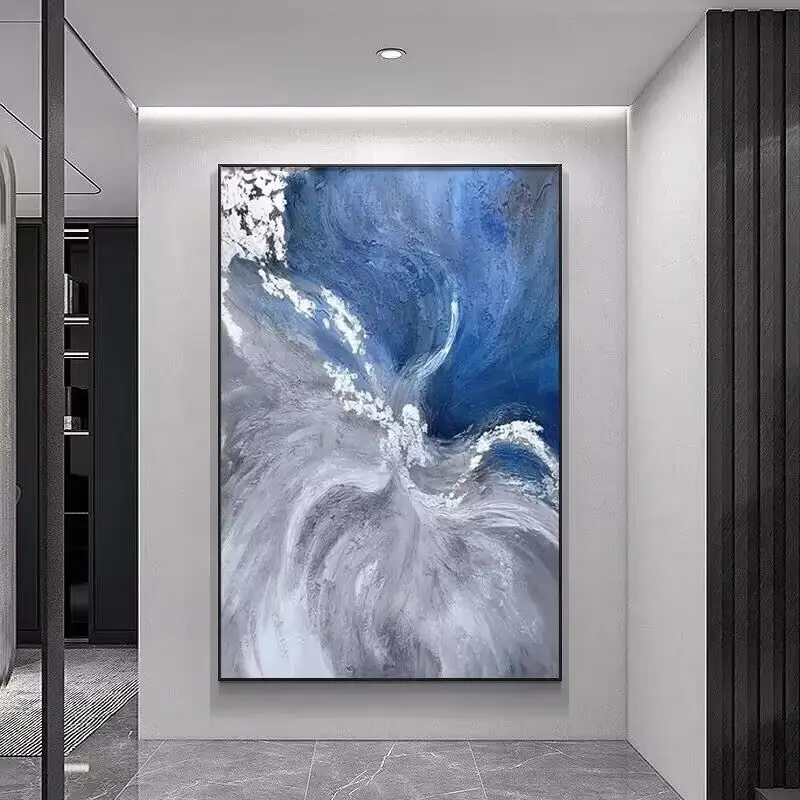 

Nordic Abstract Pure Handmade Oil Painting Living Room Room Decoration Painting Corridor Hanging Painting Living Room Hotel Sofa