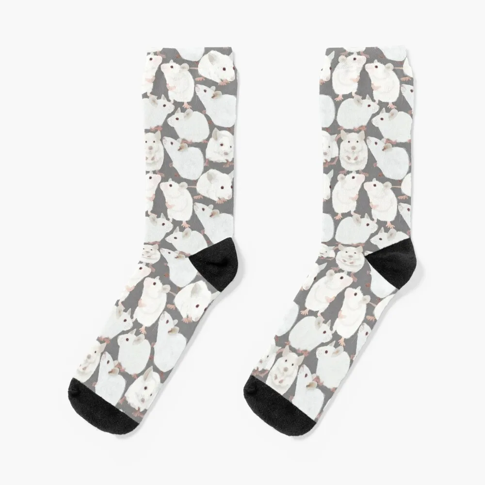 

White Mice Socks moving stockings anti-slip Mens Socks Women's