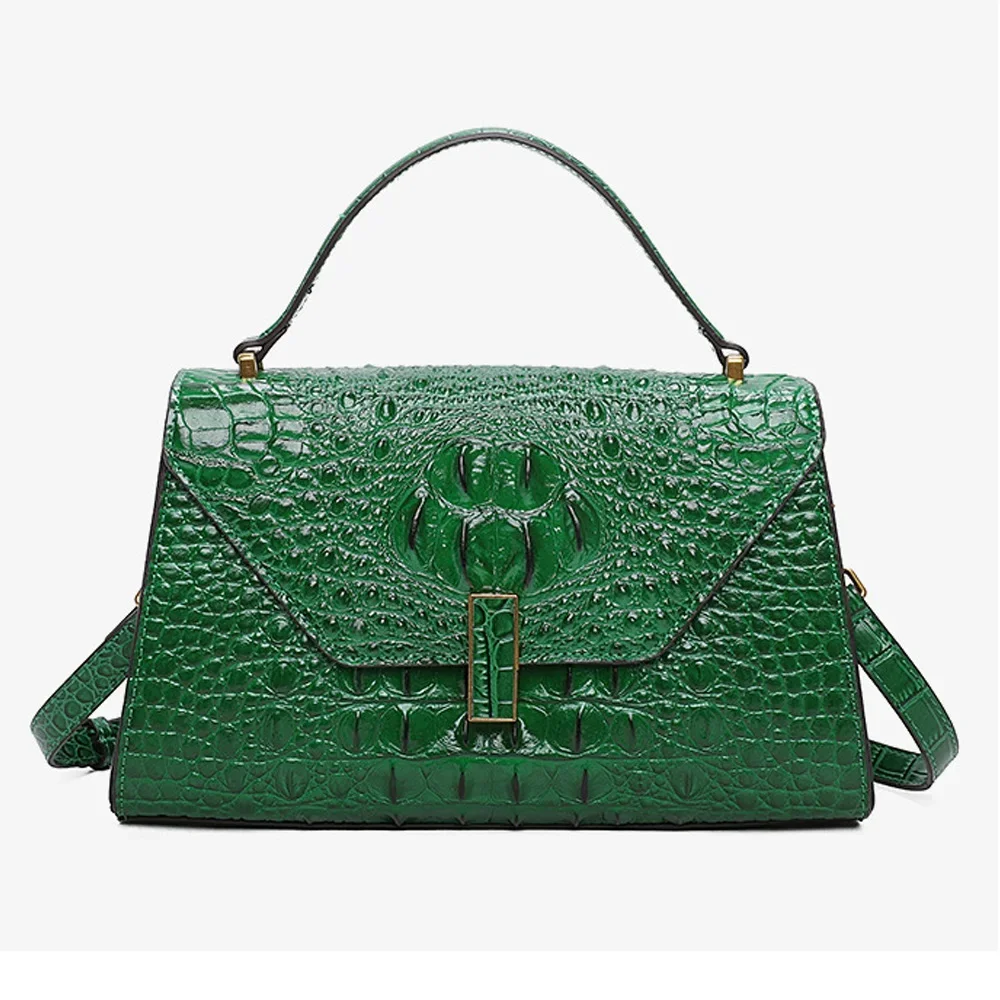 

Women Fashionable Handbags Black Crocodile Pattern Crossbody Shoulder Bag Designer Bags Luxury Handheld Small Square Bag