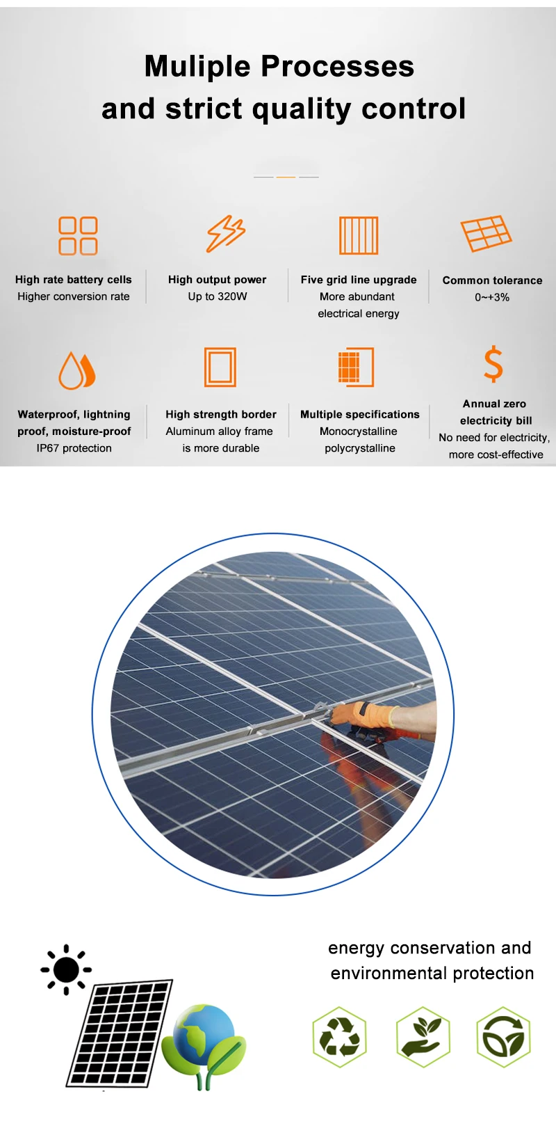 para 12V Home e Outdoor Solar System,