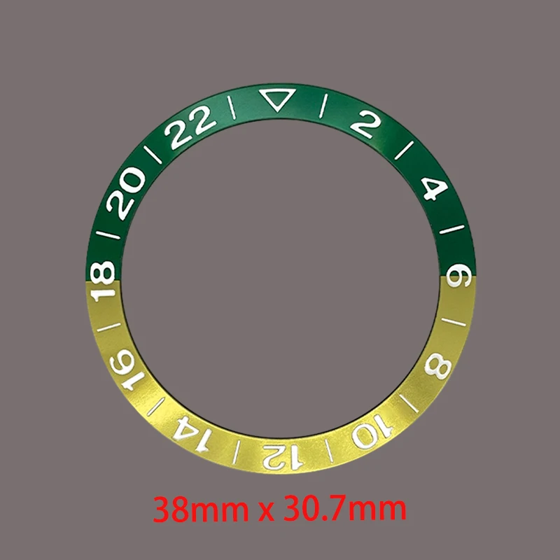 Curved Aluminium Watch Bezel Insert - 38mmx30.7mm