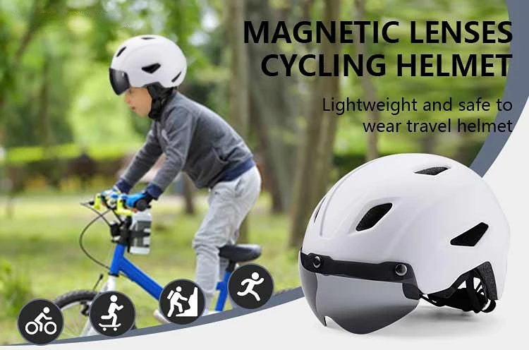 Description Picture 2 of itemEastinear's New Children's Bicycle Helmet Children's Sports Safety Riding Removable Magnetic Lens Helmet Protective Gear