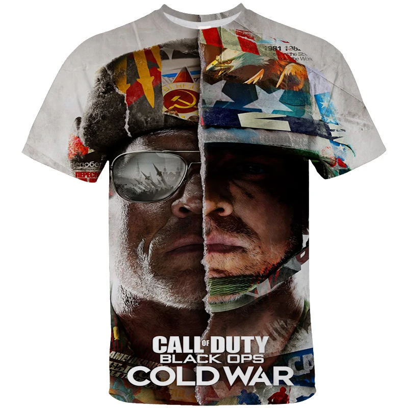 thumbnail image 1 of Camiseta de juego Call Of Duty, camiseta informal de verano con cuello redondo para hombre, camisetas con estampado 3D geniales, ropa urbana Harajuku, camiseta para hombre, 1 of 5