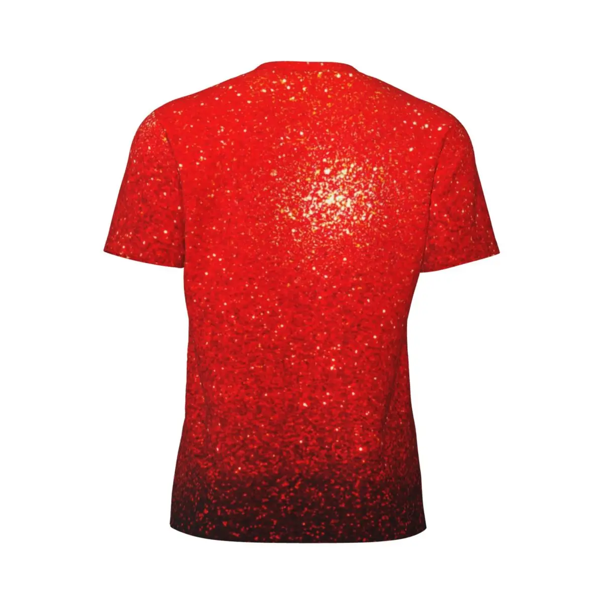 Maglietta sportiva da uomo T-shirt con stampa metallizzata Sparks popolari di magliette estive rosse O collo Y2K Top con grafica retrò regalo - immagine 3