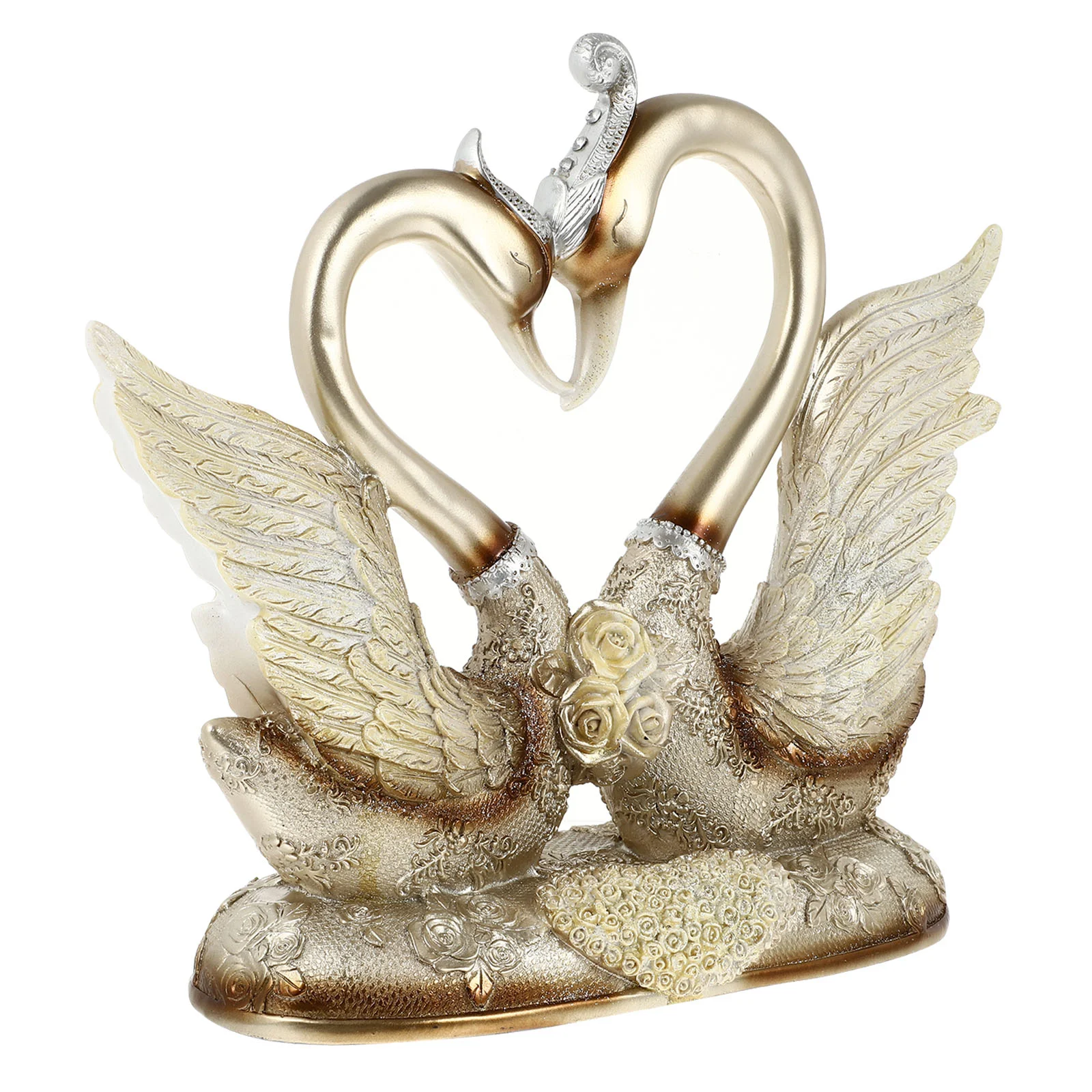 

Resin Swan Figurines Couple Swan Ornament Love Swan Sculpture Wedding Sculpture Valentine Lover Figurines Couple Swan Sculpture