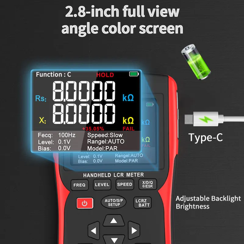 ZOYI ZT-DQ02 High-Precision Handheld LCR Bridge / Lithium Battery