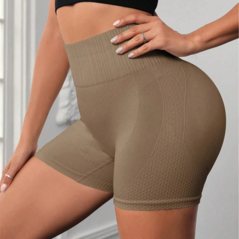 Women's Seamless 4-Piece Yoga Shorts High-Waisted Hip Lift Running Fitness Shorts Sports Shorts Running Shorts Yoga Shorts Workout Shorts Seamless Shorts
