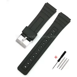 Premium Multi - Size Silicone Waterproof Watch Strap Replacement - Versatile Rubber Wrist Band - 20mm (Black - Silver)