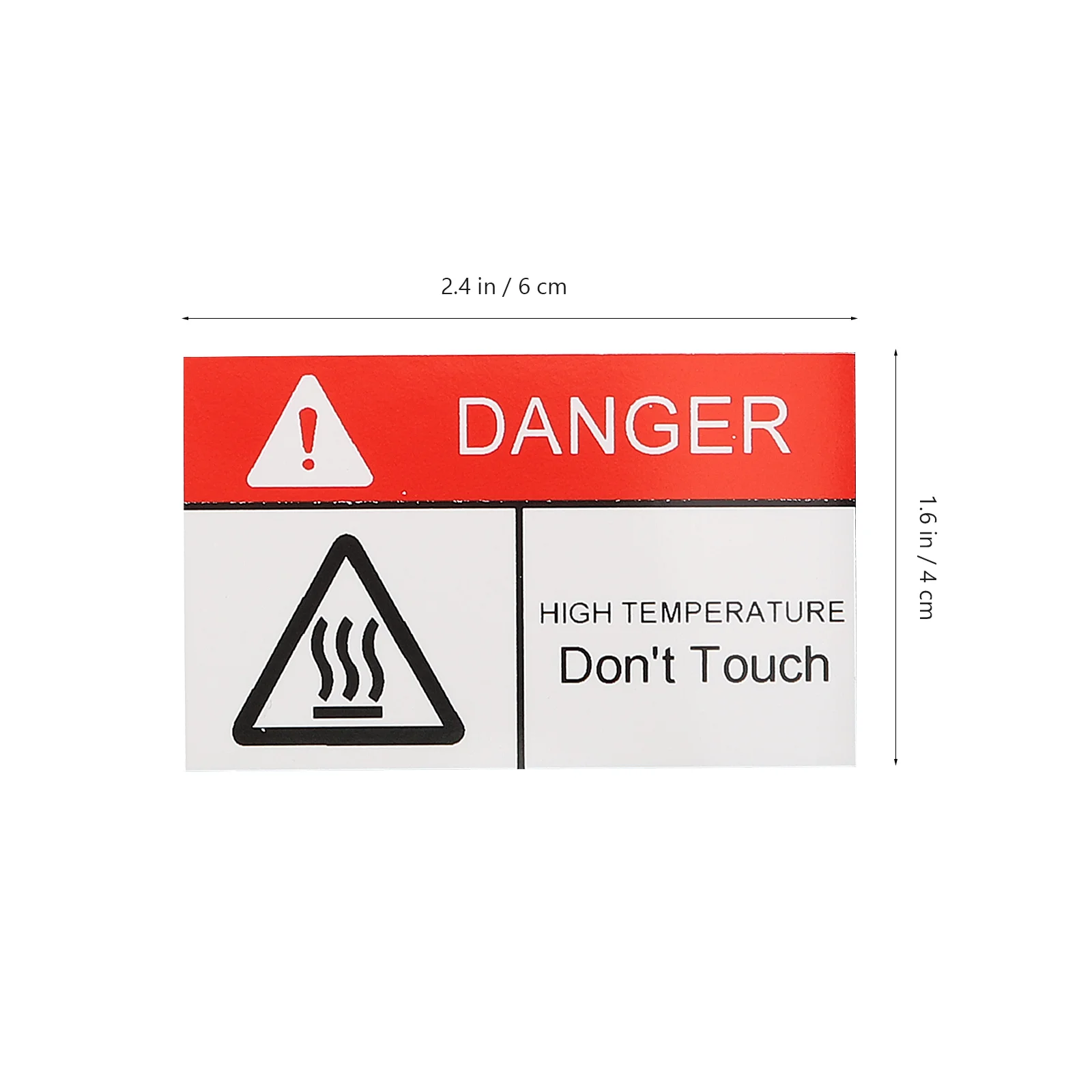 10 Pcs High Temperature Warning Labels Safety Stickers For Instruments Traffic Signs Caution Hot Surface Do Not Touch Self