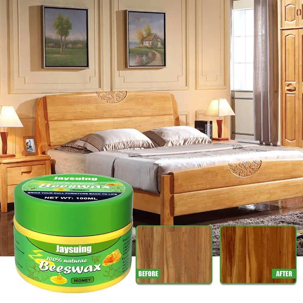 Cera de abeja multiusos para reparación de arañazos de madera, pulido y  rascado de muebles con aceite de suelo de madera, acondicionador Natural,  B5s5, 100g - AliExpress