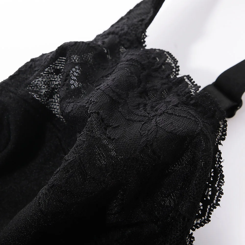 Women's Full Coverage Lace Bra Plus Size Bra Lager Bosom Embroidery Minimizer Bra For Women Thin Soft Bralette C D E F G H I J