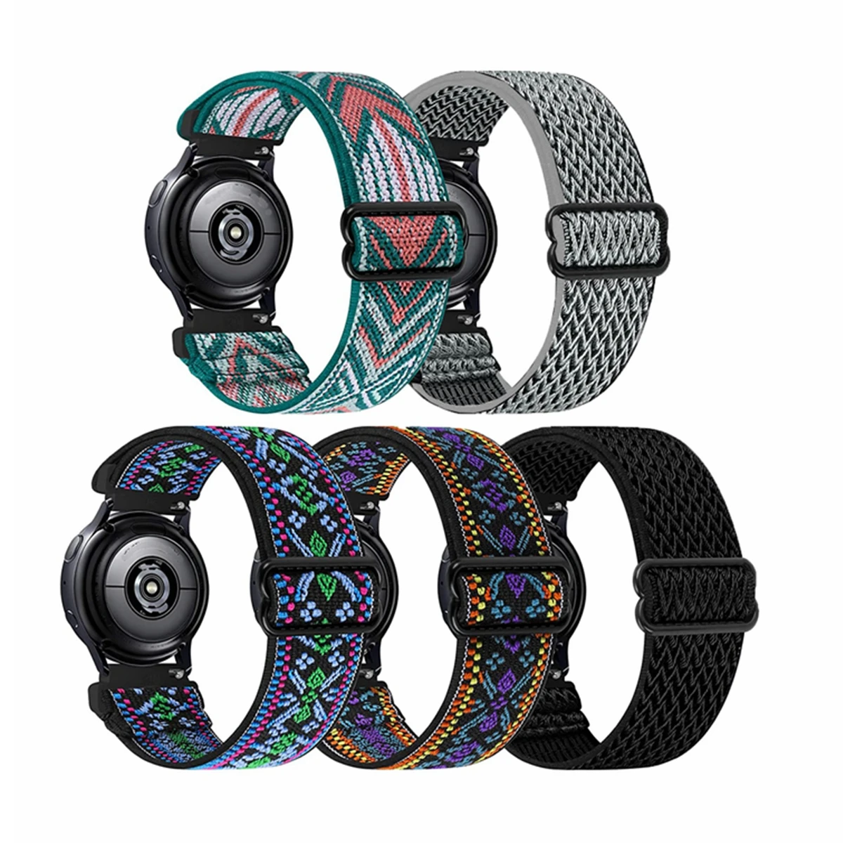 Versatile Nylon Elastic Wristband Bracelet, Available in 18mm/20mm/22mm Sizes
