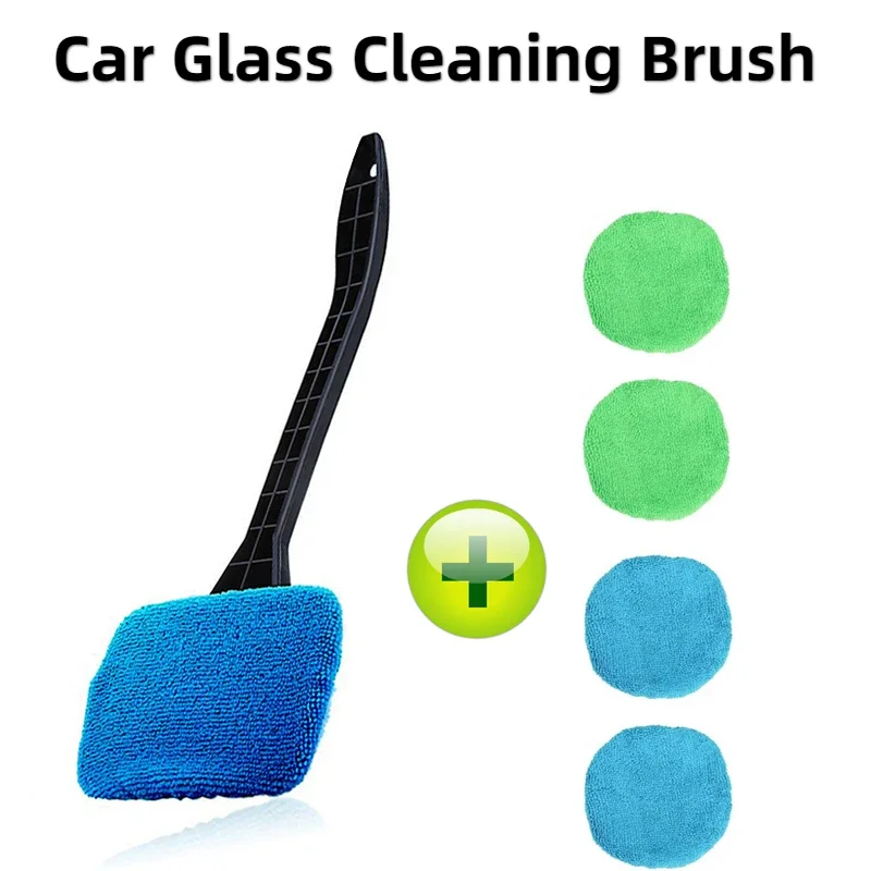 Car Window Cleaner Brush Kit Windshield Cleaning Wash Tool Inside Interior  Auto Glass Wiper With Long Handle Car Accessories - AliExpress