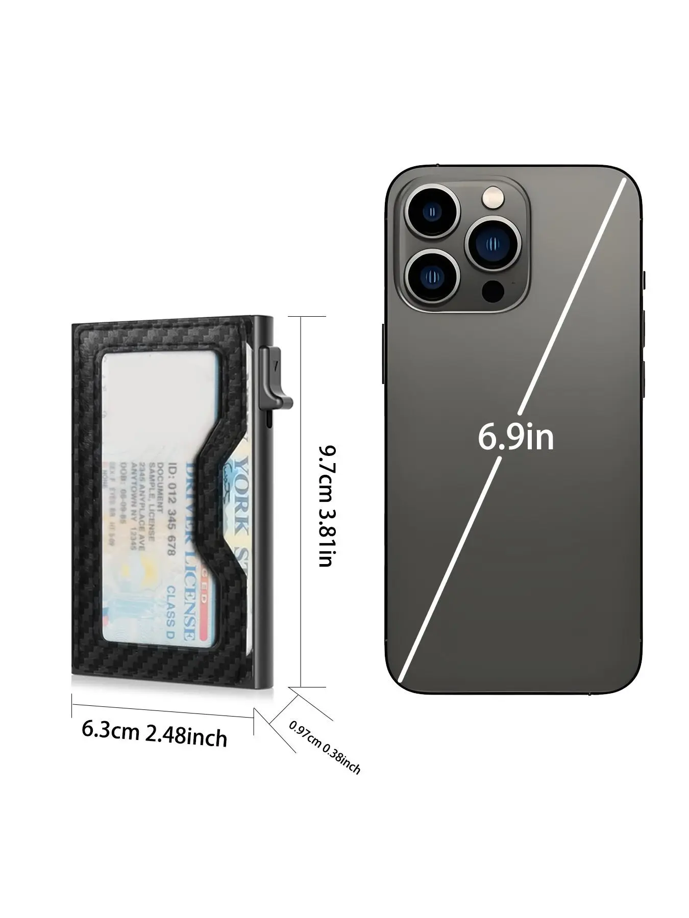 Diebstahlsichere Ultra-Aluminiumlegierung Pop-Up Metall-Kartentasche, Kreditkartenhalter für die Vordertasche mit Ausweisfenster für Herren, geeignet für den Alltag und Büro. – Detail 7