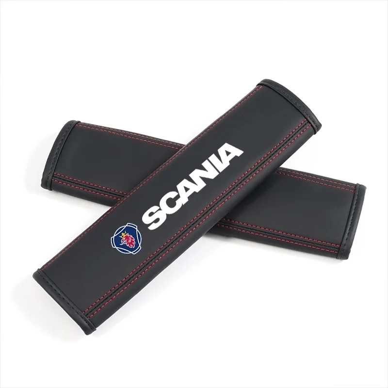 2 stücke Auto sicherheit gürtel Nappa leder Schulter Schutz Sicherheit Gürtel Für Scania K250 K280 K310 K320 K490 SERIE 93 9000 – Detail 3