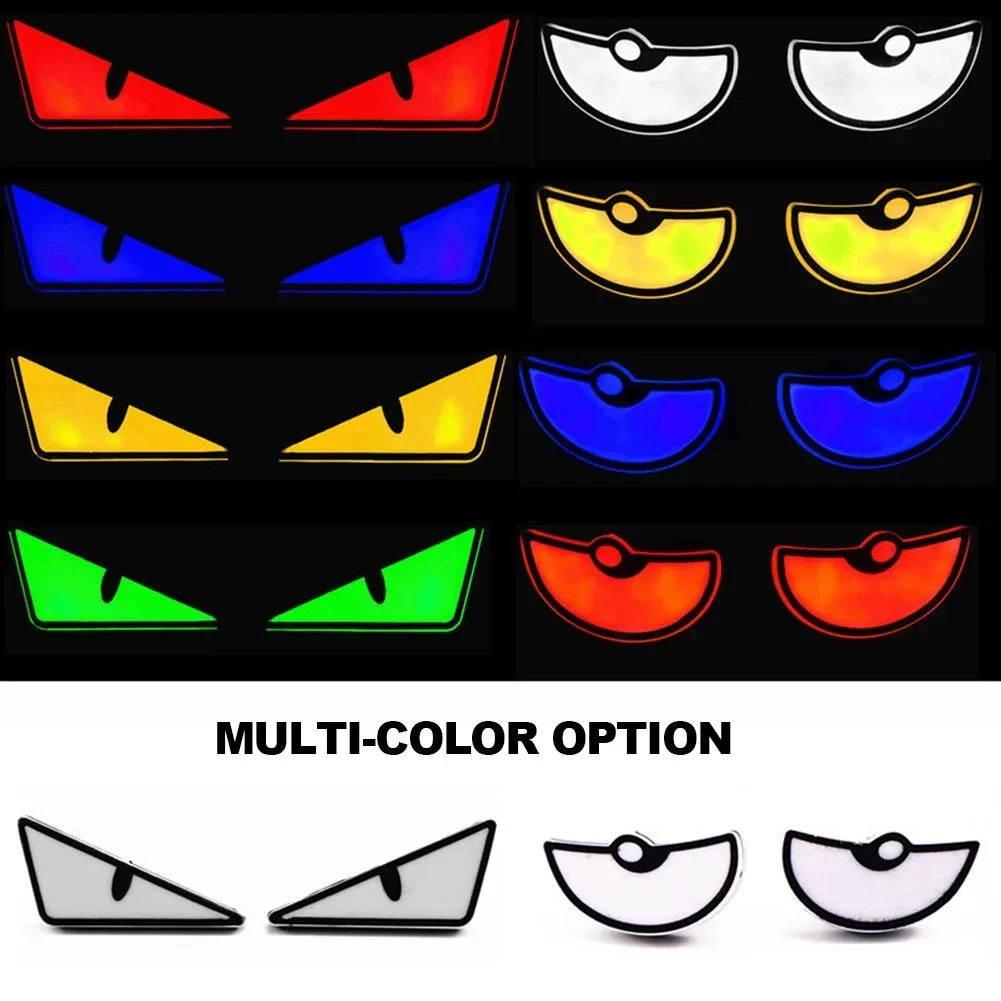 Motorcycle LED Lights 2Pcs Devil'Eyes Headlight Mini Projector Lens Turn Signal Car Decoration
