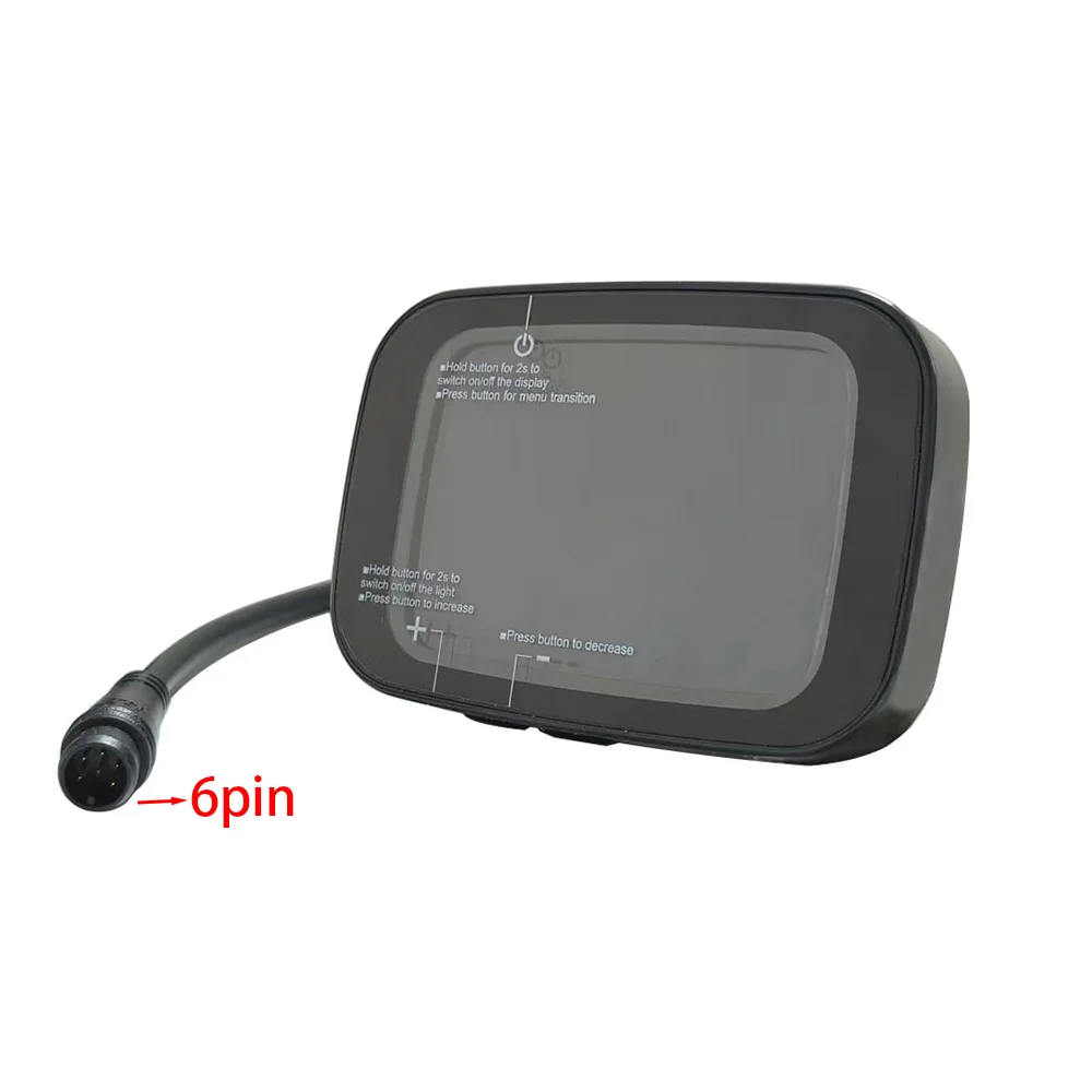 EBike YL81C LCD Display Screen Meter 6Pin Waterproof Connector for Electric Bike Speed Controller 36V 48V Bike Accessories Yolin