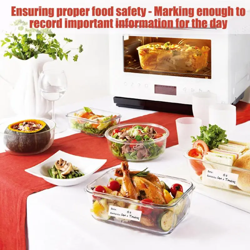 Selfadhesive Detachable Frozen Food Label Easy To Clean Food Storage Frozen Sticker Plastic Paper Reusable Container Sticker