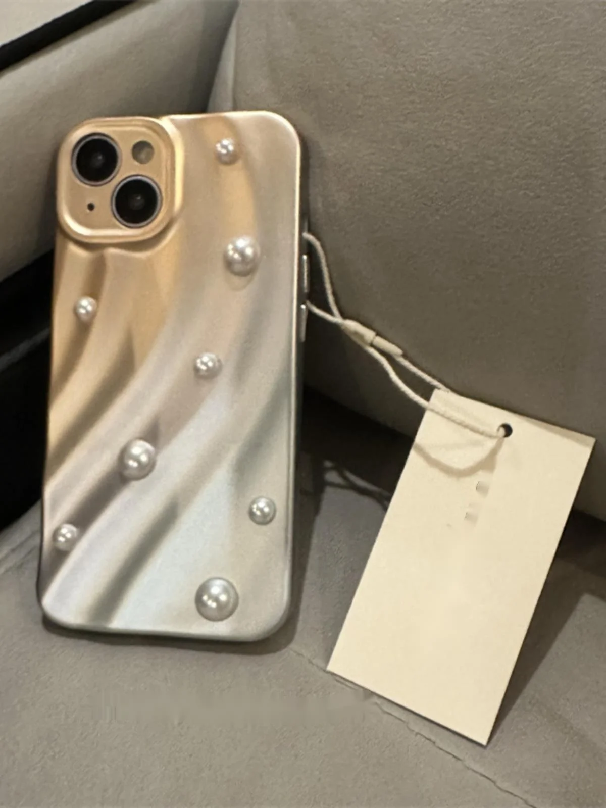 Faltige Perle Mädchen Herz Herbst/Winter Luxus Geeignet für iPhone 15 Telefon Fall 14 Pro Personalisierte 12 Vielseitig 11/13_voghion.com