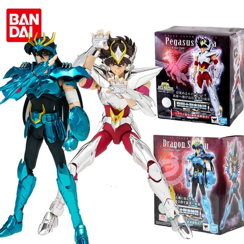 Bandai Original Saint Seiya Myth Cloth Ex Saint Seiya Pegasus Bronze Dragon Shiryu Final Anime Action Figures Giocattoli Regali