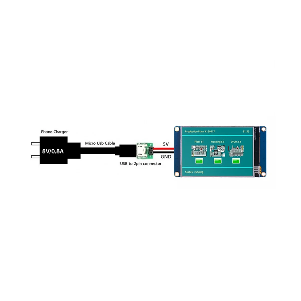 HMI ׼ LCD ġ ÷, ΰ- ̽,  ø, NX4832T035, 3.5 ġ