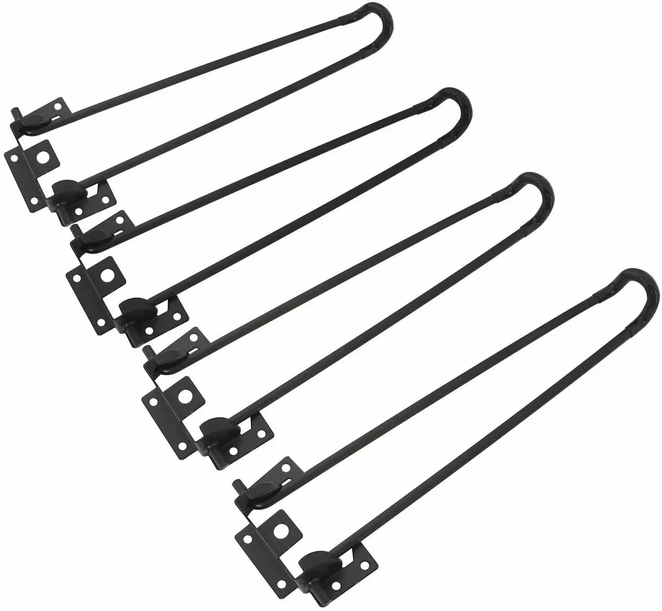 

4Pcs Handmade Folding Table Legs 18.5" Handcrafted Furniture Component Black NEW